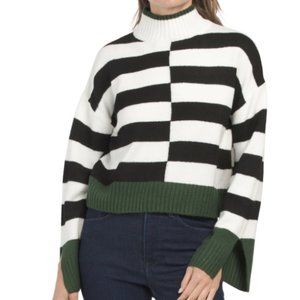 WILLIAM RAST Wool Blend Striped Color Block Sweater